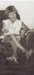 Diana reading as a child