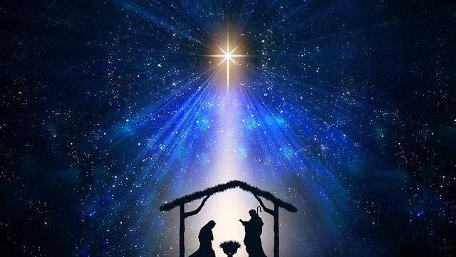 See the Light -- light over nativity